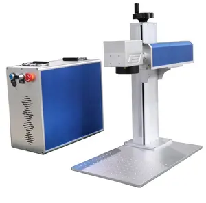 50W Mini Fiber Laser Marking Machine with Rotary Devices