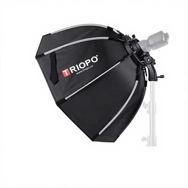 TRIOPO 55cm 90cm 60cm Foldable Octagon Softbox Tripod Grip handheld  for God.ox Yongnuo Flash Light quick pack
