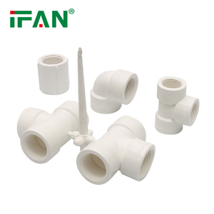 Ifan BS 4346 nhà máy Giá Màu Trắng <span class=keywords><strong>uPVC</strong></span> Ống phù hợp 1/2 ''-4'' đầy đủ phong cách TEE Union khớp nối khuỷu tay PVC phụ kiện - Product Image 1