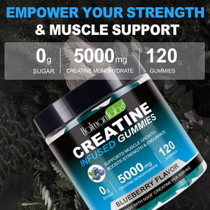 Hatmanlabs Sport Nutrition Pre-entrenamiento Creatine Infused Gummy Suplemento 5000mg Creatine Gummies para Fitness Entrenamiento Físico - Product Image 4