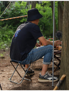 Tabouret de camping pliable portable pour le jardinage en plein air, la pêche, le barbecue, la randonnée avec sac de transport - Product Image 4