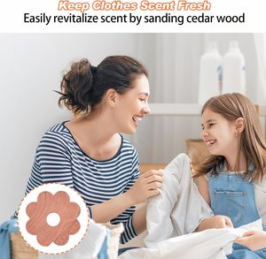 Wholesale Wooden Accessories Storage Bages Cedars Balls Rings Set Logs Garland Red Cedar Blocks for Clothes Storage - Product Image 5