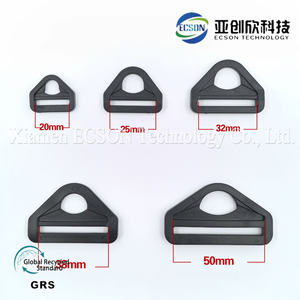 Fourniture ponctuelle de boucle en plastique en forme de D ligne boucle de réglage de la police demi-cercle boucle de suspension solide à cinq angles creux - Product Image 5