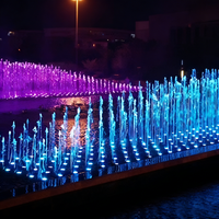 Fuente de Agua con Chorros de Agua Tipo Jet, Acero Inoxidable SS304, Diseño 3D Gratuito con Chorros LED Subacuáticos Controlados por Programa para Plazas Comerciales