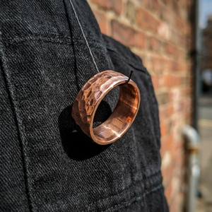 Anillo de Cobre Martillado de Lujo para la Salud, Anillo de Cobre Puro Martillado de Uso Ayurvédico, Anillo de Cobre para el Equilibrio Energético - Product Image 1