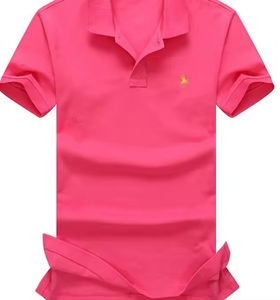 Zomer Heren Korte Mouwen Beroemde Shirt Katoenen Revers Borduurwerk Losse Business All Casual Plus Size T-Shirt <span class=keywords><strong>Pl</strong></span> - Product Image 2