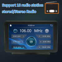 Navigateur GPS portable 7 pouces pour voiture, lecteur multimédia MP5 sans fil Carplay, écran tactile HD, support de fixation sur tableau de bord, USB, TF, FM