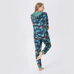 2021 Christmas <strong>Matching</strong> Leisure Casual Knitted Hooded Eco-Friendly Soft Breathable Pajamas Sets <strong>Family</strong> Custom Print Adult <strong>Onesie</strong> - Product Image 6