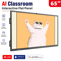 Tableau blanc interactif numérique AI OEM ODM pour vidéoconférence, écran tactile infrarouge intelligent de 65, 75, 86 pouces pour salle de classe scolaire