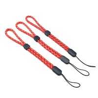 Sangles de poignet rondes réglables en nylon pour téléphone portable avec lanière courte anti-perte