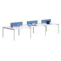 Pieds de table contemporains et élégants en acier chromé argenté avec plateau en verre pour salle à manger, table basse ou bureau