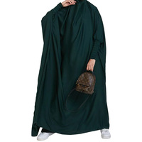 Abayas de prière en satin effet soie Daisy pour l'Aïd/Ramadan, grande taille, coupe ample, robe longue de soirée/formelle style moyen-oriental, manches chauve-souris
