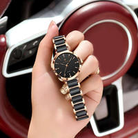 Montre pour femme Poedagar 505, boîtier en alliage, bracelet en acier inoxydable, étanche, quartz, élégante, montre sélectionnée pour femme, cadeau