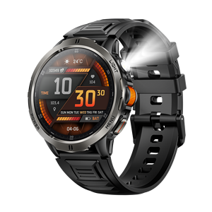 Nouvelle montre de sport intelligente KT92 avec batterie longue durée de 1100 mAh, étanche jusqu'à 30 m, boussole, lampe torche LED, appels sans fil - Product Image 2