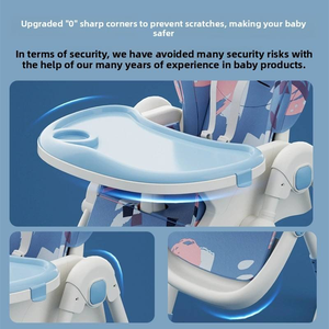 <span class=keywords><strong>Silla</strong></span> Alta para Bebé Purorigin 2026, Asiento Plegable Portátil con Reposapiés para Comer, <span class=keywords><strong>Silla</strong></span> de Comer para Bebé - Product Image 3