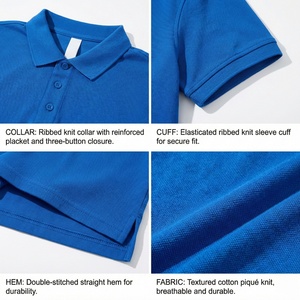 Camisetas polo personalizadas de manga corta, 100% algodón grueso, precio bajo, modelo TKAN985D, moda de verano, corte holgado, lisas, para hombre. - Product Image 2