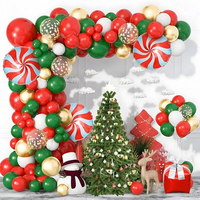 Nouvel ensemble de ballons d'arche de guirlande de Noël, décoration de fête joyeux Noël, fournitures de décoration de fête, paquet de ballons
