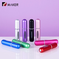 Atomiseur de voyage miniature portable, flacon de parfum rechargeable créatif en aluminium électroplaqué et verre, plusieurs tailles