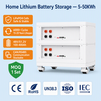 Paquete de Baterías de Litio de 51.2V 200Ah 10kWh 15kWh 20Kwh para Montaje en Pared, Sistema de Almacenamiento de Energía Doméstica, 6000 Ciclos, Inversor Solar Híbrido