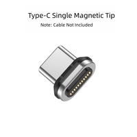 Punta de Carga Magnética Tipo C, Adaptador de Conector USB-C de 24 Pines, Enchufe de Aleación de Zinc, Nuevo, Solo el Conector, Cable No Incluido, Móvil