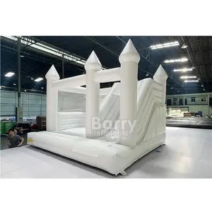 New Outdoor Good Quality Jumping Bouncy Castle Jumper Wedding White Inflatable Bounce House For Party
