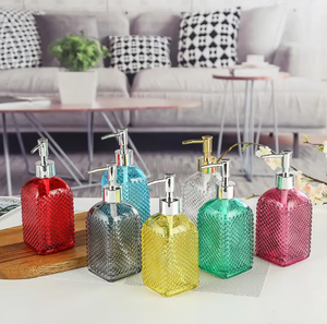 ภาชนะแก้วเปล่าทรงสี่เหลี่ยมพร้อมปั๊มแบบกด: เหมาะสำหรับเจลล้างมือใช้ในห้องน้ำและใส่เครื่องสำอางแชมพู - Product Image 3