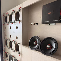Haut-parleur de 6,5 pouces à capuchon conique avec double bordure en R, haute sensibilité, 4 ohms, pour mise à niveau du système audio de voiture
