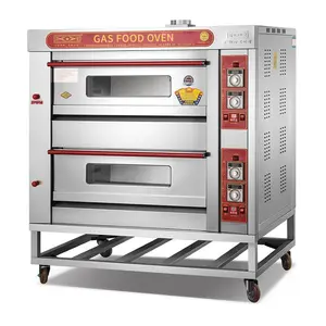 Commercial large capacity two, level four plate electric oven baking gas oven for hotel and bakery/