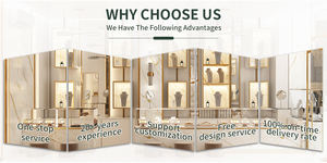 Bijouterie moderne de luxe personnalisée Aménagement d'intérieur Comptoirs de boutique d'or Conception de salle d'exposition de bijoux à éclairage LED - Product Image 5