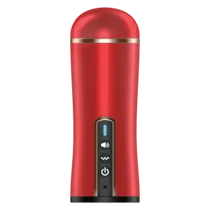 Beste Verkoop Fabrikant Automatische Masturbator Cup Interactieve Ontwerp Siliconen Vibrator Automatische Masturbatie Sukkels Voor Mannen