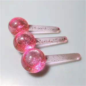 New Hot Item Mặt Màu Hồng Glitter Ice Globes Mắt Lăn Bóng Cho Chuyên Nghiệp Và Nhà Nâng Da