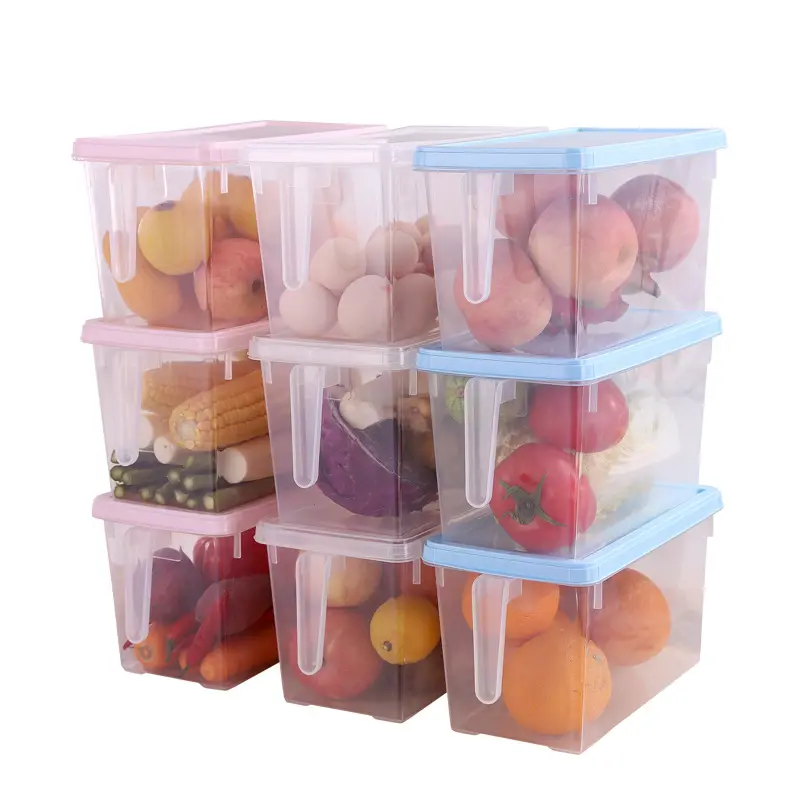 Fridge Organizers and Storage Clear with Handle Fridge Storage To Keep Fresh for Food Refrigerator Organizer Bins
