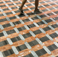 SUBEI Hotel & Villa : Mosaïque de luxe en marbre naturel découpé au jet d'eau, motifs élégants, pour décoration murale et de sol