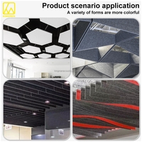 KINGMAN Plafond insonorisant en fibre de polyester personnalisable et ignifuge pour les sous-sols extérieurs des hôtels, des hôpitaux et des centres commerciaux.
