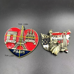 Imanes de nevera de metal personalizados para París, Torre Eiffel, Arco del Triunfo, <span class=keywords><strong>Catedral</strong></span> del Sagrado Corazón - Product Image 1