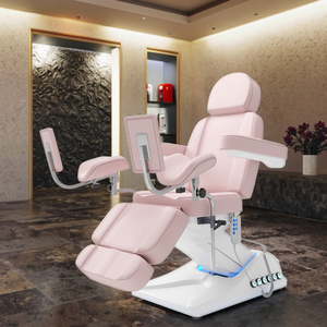 เตียงเสริมสวยไฟฟ้าปรับระดับได้ 3 มอเตอร์ ปรับสีได้ตามต้องการ พร้อมที่วางเท้าควบคุมด้วยเท้า เหมาะสำหรับร้านเสริมสวย คลินิกเสริมความงาม และเก้าอี้ตรวจโรค - Product Image 1