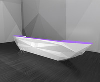 Comptoir de bar en forme de bateau pour discothèque, mobilier commercial moderne pour hôtels et écoles