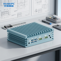 Nuevo Mini PC Industrial para Juegos HVAEIPC HW-N460 Sin Ventilador, Intel Core I7 de Doble Núcleo, 4GB DDR3, SSD, Linux/Ubuntu/Windows OS, Potente