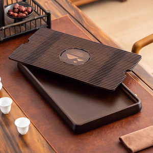 Bamboo <b>Tea</b> Tray Flat Small Office Dry Brewing Kung Fu <b>Tea</b> <b>Set</b> Afternoon <b>Tea</b> Use - Product Image 4