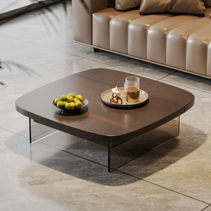 Mesa de Centro de Madera con Almacenamiento, Diseño Rectangular Plegable para Sala de Estar, Estilo Moderno - Product Image 2