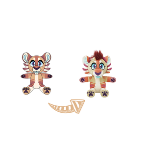 Costume Anime gatto ragazza peluche bambola-coda doppia cappello rosso bianco vestito Super morbido fodera in maglia peluche giocattolo imbottito per collezionisti - Product Image 2