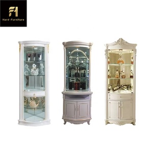 Armoire à <span class=keywords><strong>vin</strong></span> <span class=keywords><strong>royale</strong></span> de luxe en bois blanc, design classique en acier, pour la maison, l'hôpital, présentoir en bois massif pour collection de vins dans le salon - Product Image 3