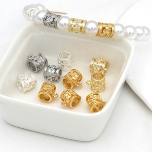 อุปกรณ์ตกแต่งเครื่องประดับ DIY ตัวเชื่อมต่อแบบกลมฉลุลายสามทาง พร้อมลูกปัดซิร์คอนเคลือบทอง 14K สำหรับสร้อยข้อมือและสร้อยคอ - Product Image 1
