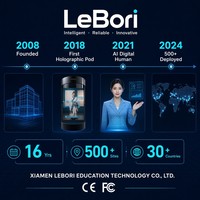 Kiosque d'affichage holographique numérique AI pour l'homme virtuel |   Interaction multimodale vocale tactile par QR |   Bibliothèque intelligente, musée, avatar