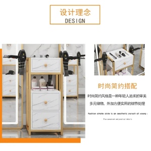 Meubles de salon, salon de coiffure, stations de coiffure, meubles, armoire en bois, armoire d'usine avec tiroir pour la coupe de cheveux, armoire de barbier - Product Image 4