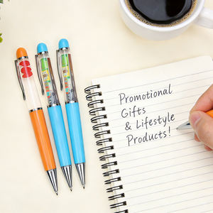 Stylo à bille flottant liquide à corps ABS personnalisé avec logo, pointe d'écriture lisse, vente chaude - Product Image 1