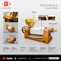 Presse à huile automatique YZYX140CJGX 400 kg/h, ligne d'extraction pour la production d'huile de soja et de noix