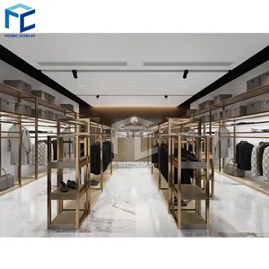 Metal Retail Clothing Display Rack Clothes Shop Fitting Garment Boutique Clothing Display Rack
