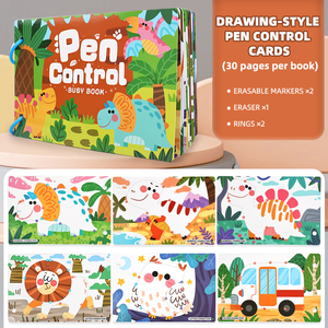 Thick Paper Waterproof Reusable Preschool Drawing Brush Control Learning Workbook Alphabet <strong>Math</strong> <strong>Line</strong> Workbook - Product Image 3
