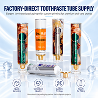 Tube d'emballage de dentifrice laminé en aluminium et plastique, conteneur vide avec bouchon à vis, logo personnalisé, impression UV, 12,7-35 mm